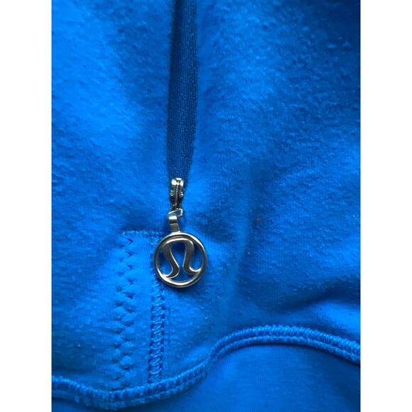 Lululemon Daily Yoga Jacket Size 6 Beaming Blue Classic Stripe Polar Cream - Picture 7 of 8